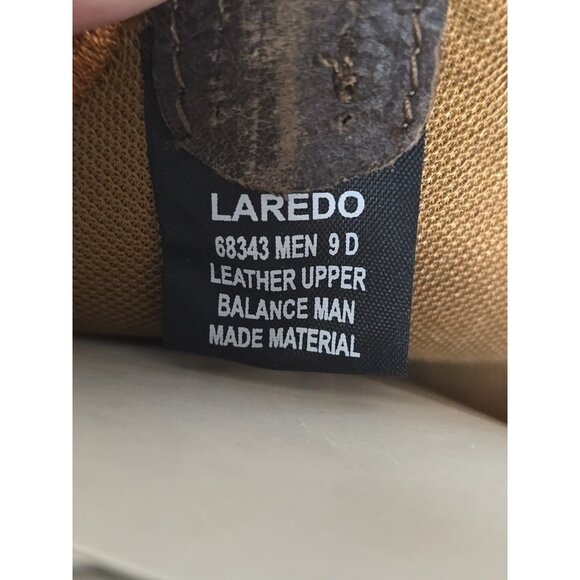 Laredo Men's 68343 Leather Square Toe Cowboy Western Boot Brown Size 9D - Picture 5 of 7